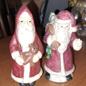 Santa Claus Figurine Set - Red and White/ BUNDLE ONLY